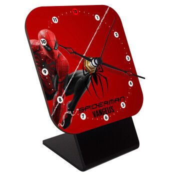 Spiderman, Quartz Wooden table clock with hands (10cm)
