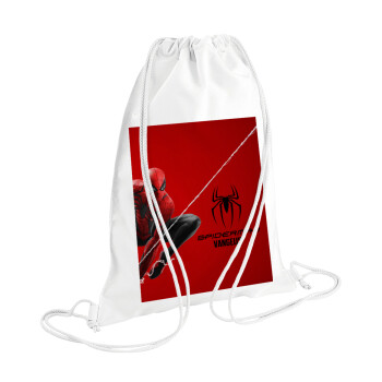 Spiderman, Τσάντα πλάτης πουγκί GYMBAG λευκή (28x40cm)
