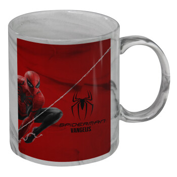 Spiderman, Κούπα κεραμική, marble style (μάρμαρο), 330ml