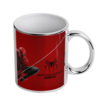 Spiderman, Κούπα κεραμική, ασημένια καθρέπτης, 330ml