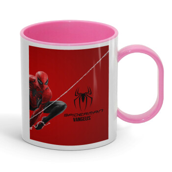 Spiderman, Κούπα (πλαστική) (BPA-FREE) Polymer Ροζ για παιδιά, 330ml