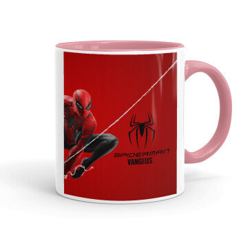Spiderman, Mug colored pink, ceramic, 330ml