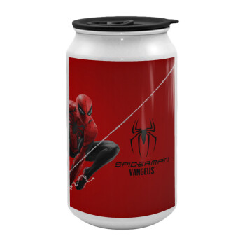 Spiderman, Κούπα ταξιδιού μεταλλική με καπάκι (tin-can) 500ml