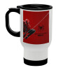 Spiderman, Stainless steel travel mug with lid, double wall (warm) white 450ml