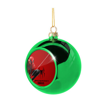 Spiderman, Χριστουγεννιάτικη μπάλα δένδρου Πράσινη 8cm