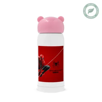 Spiderman, Pink stainless steel thermal flask, 320ml