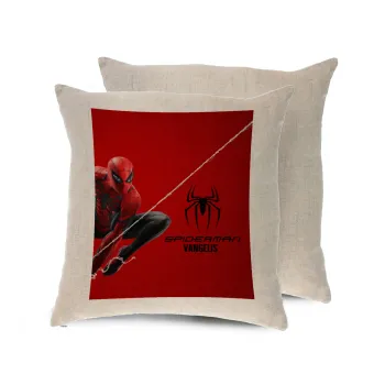 Spiderman, Μαξιλάρι καναπέ ΛΙΝΟ 40x40cm περιέχεται το  γέμισμα