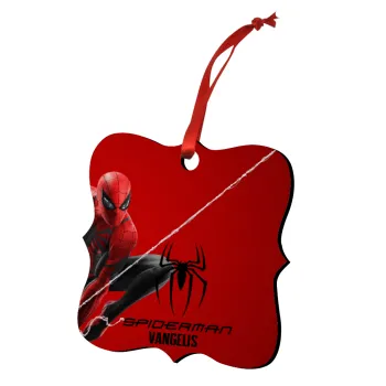 Spiderman, Christmas ornament polygon wooden 7.5cm