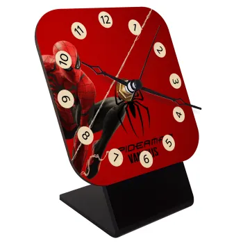 Spiderman, Επιτραπέζιο ρολόι σε φυσικό ξύλο (10cm)