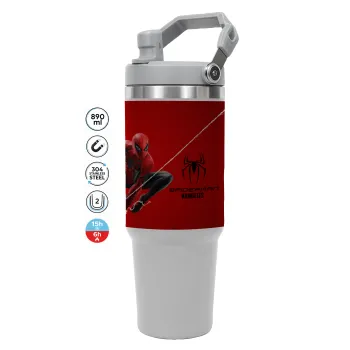 Spiderman, ΓΚΡΙ χρώματος Θερμός Ανοξείδωτο 890ml (30oz) με χερούλι