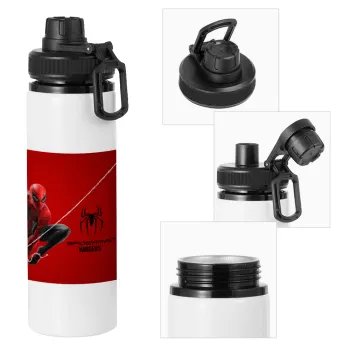 Spiderman, Metal water bottle with safety cap, aluminum 850ml