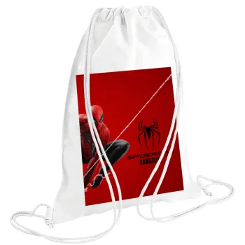 Spiderman, Backpack pouch GYMBAG white (28x40cm)