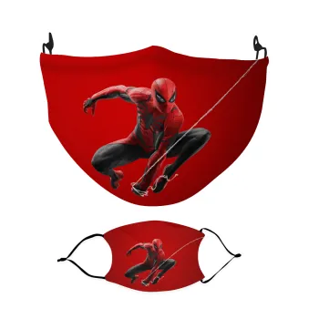 Spiderman, Μάσκα υφασμάτινη Ενηλίκων πολλαπλών στρώσεων με υποδοχή φίλτρου