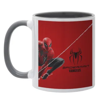 Spiderman, Κούπα χρωματιστή γκρι, κεραμική, 330ml