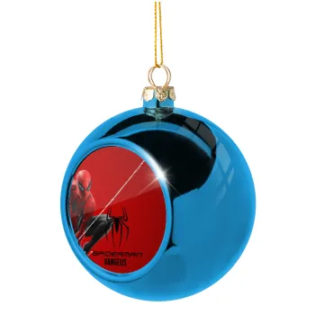 Spiderman, Blue Christmas tree ball ornament 8cm