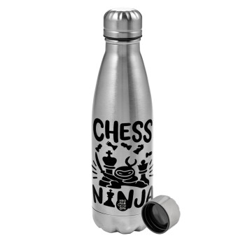 Chess ninja, Μεταλλικό παγούρι νερού, ανοξείδωτο ατσάλι, 750ml