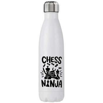 Chess ninja, Μεταλλικό παγούρι θερμός (Stainless steel), διπλού τοιχώματος, 750ml