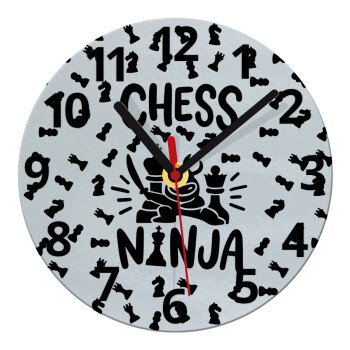 Chess ninja, Ρολόι τοίχου γυάλινο (20cm)