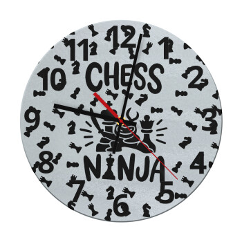 Chess ninja, Ρολόι τοίχου γυάλινο (30cm)