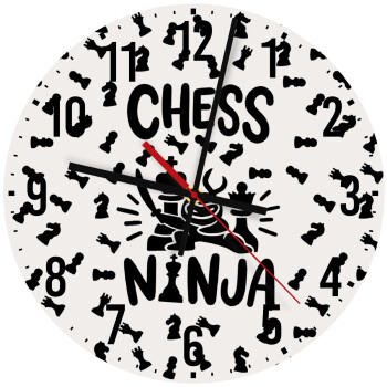 Chess ninja, Ρολόι τοίχου ξύλινο (30cm)