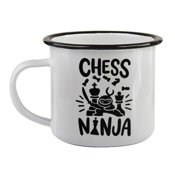 Chess ninja, Κούπα εμαγιέ με μαύρο χείλος 360ml