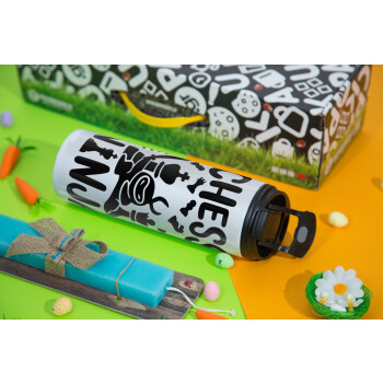 Chess ninja, Easter candle,Travel Tumbler 2 Lids, with metal straw & cleaning brush & aromatic flat candle (30cm) (BLUE)