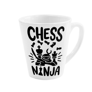 Chess ninja, Κούπα κωνική Latte Λευκή, κεραμική, 300ml