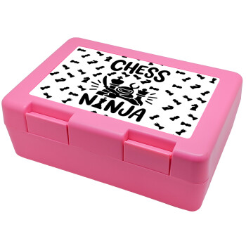 Chess ninja, Children's cookie container PINK 185x128x65mm (BPA free plastic)