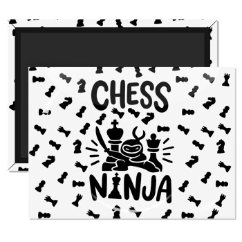 Chess ninja, Ορθογώνιο μαγνητάκι ψυγείου διάστασης 9x6cm