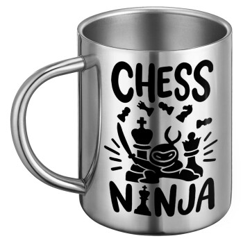 Chess ninja, Ανοξείδωτη Μεταλλική Κούπα 450ml - Διπλού Τοιχώματος
