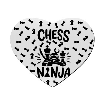Chess ninja, Mousepad heart 23x20cm