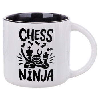 Chess ninja, Κούπα κεραμική 400ml Λευκή/Μαύρη