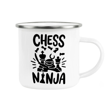 Chess ninja, Κούπα Μεταλλική εμαγιέ λευκη 360ml