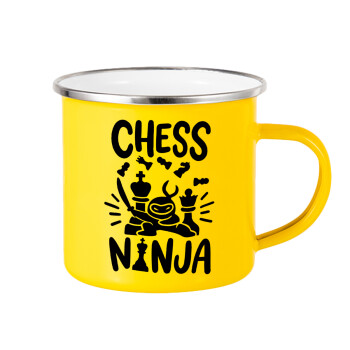 Chess ninja, Κούπα Μεταλλική εμαγιέ Κίτρινη 360ml