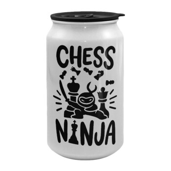 Chess ninja, Κούπα ταξιδιού μεταλλική με καπάκι (tin-can) 500ml