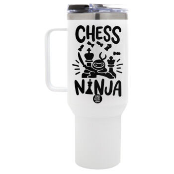 Chess ninja, Mega Stainless steel Tumbler with lid, double wall 1,2L