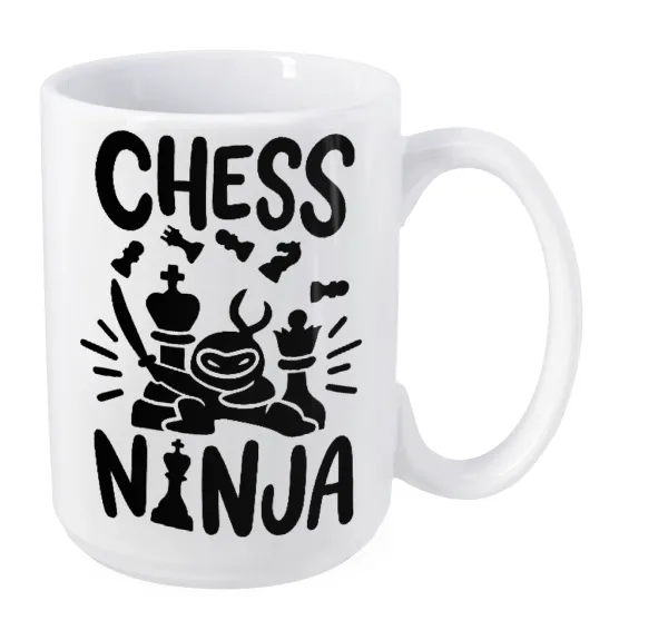 Chess ninja — Mega mug, ceramic, 450ml