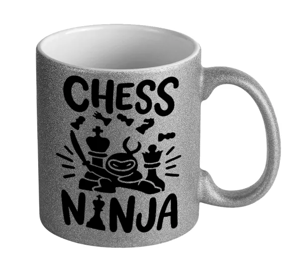 Chess ninja — Glitter Ασημένια