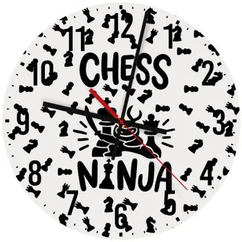 Chess ninja, Ρολόι τοίχου ξύλινο (30cm)