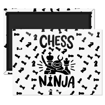 Chess ninja, Ορθογώνιο μαγνητάκι ψυγείου διάστασης 9x6cm
