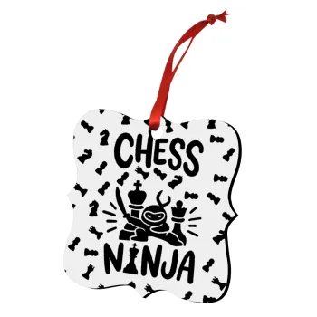 Chess ninja, Στολίδι Χριστουγεννιάτικο στολίδι polygon ξύλινο 7.5cm