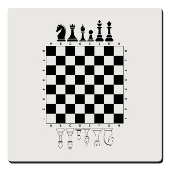 Chess, Τετράγωνο μαγνητάκι ξύλινο 6x6cm