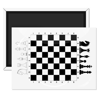 Chess, Ορθογώνιο μαγνητάκι ψυγείου διάστασης 9x6cm