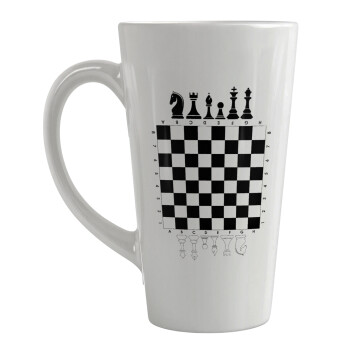 Chess, Κούπα κωνική Latte Μεγάλη, κεραμική, 450ml