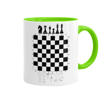 Chess, Mug colored light green, ceramic, 330ml