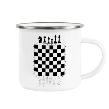 Chess, Κούπα Μεταλλική εμαγιέ λευκη 360ml