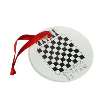 Σκάκι, Χριστουγεννιάτικο στολίδι γυάλινο 9cm