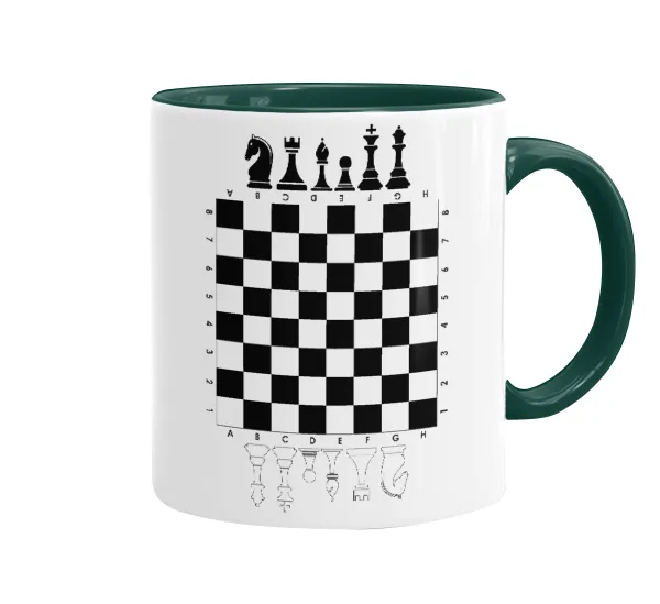 Chess — Mug colored green, ceramic, 330ml
