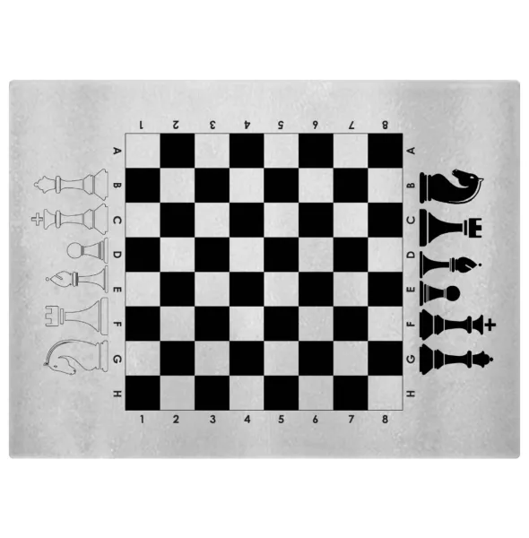 Σκάκι — Επιφάνεια κοπής γυάλινη (38x28cm)