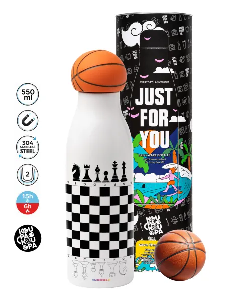 Chess — Bascetball Metal mug thermos, double wall, 550ml